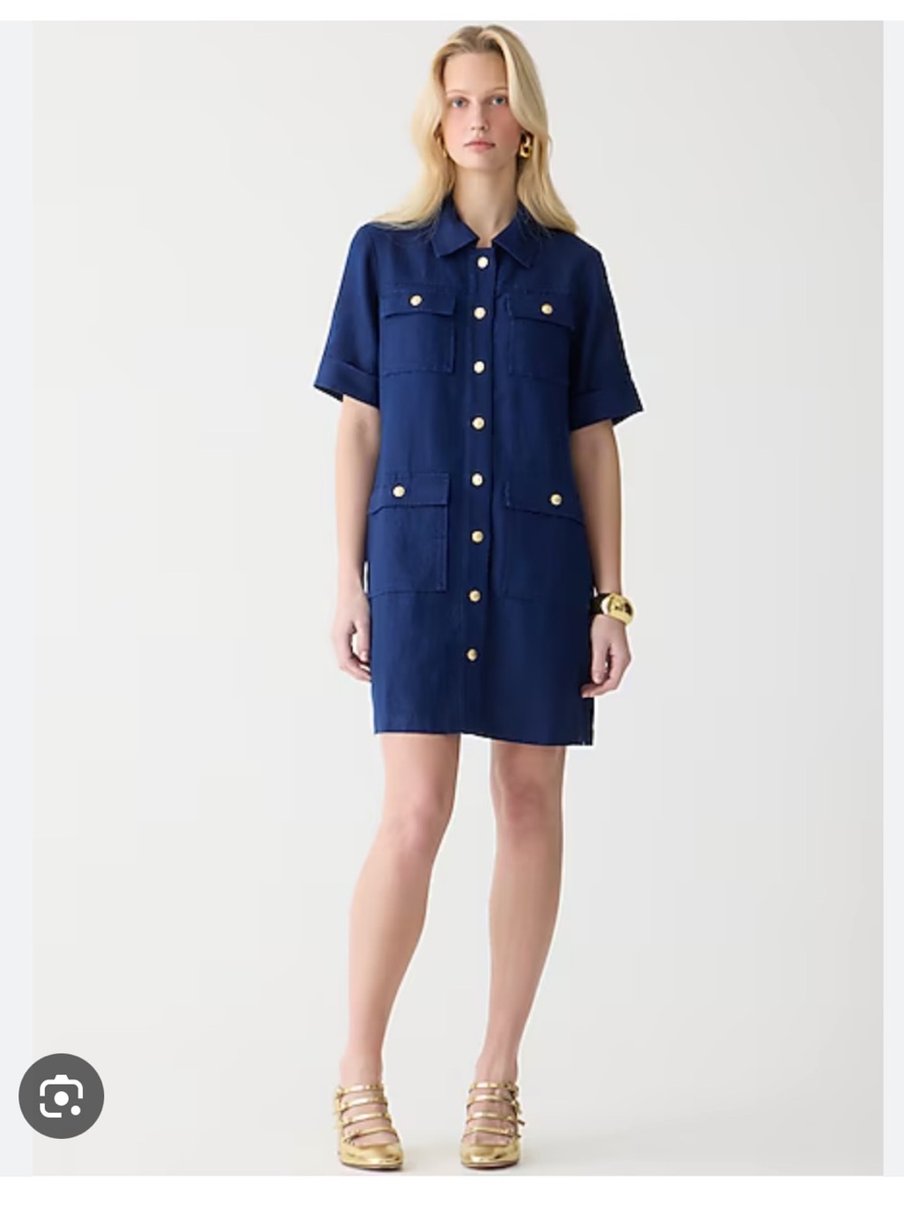 NWT JCrew gamine linen shirt dress 16